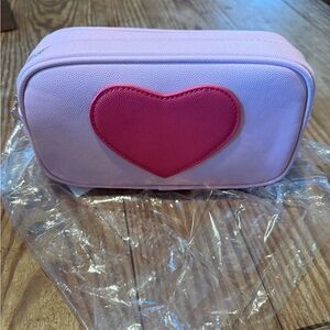 Pink Heart Makeup Bag